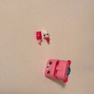 Shopkins makeup bag and lipstick and nail polish